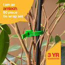 60pcs TIE WRAPS (300 x 4.8 mm) GREEN