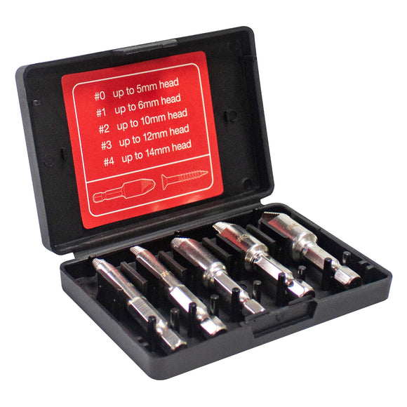5pc CROSS HEAD SCREW REMOVER SET