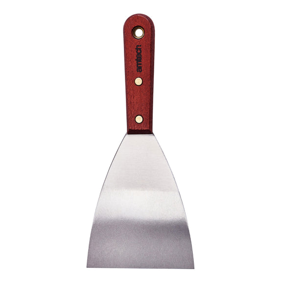 4" HEAVY DUTY SCRAPER -  WOODEN HANDLE