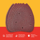 10pc  DELTA SANDING SHEET SET (P80 GRIT ) (140x140x100MM)