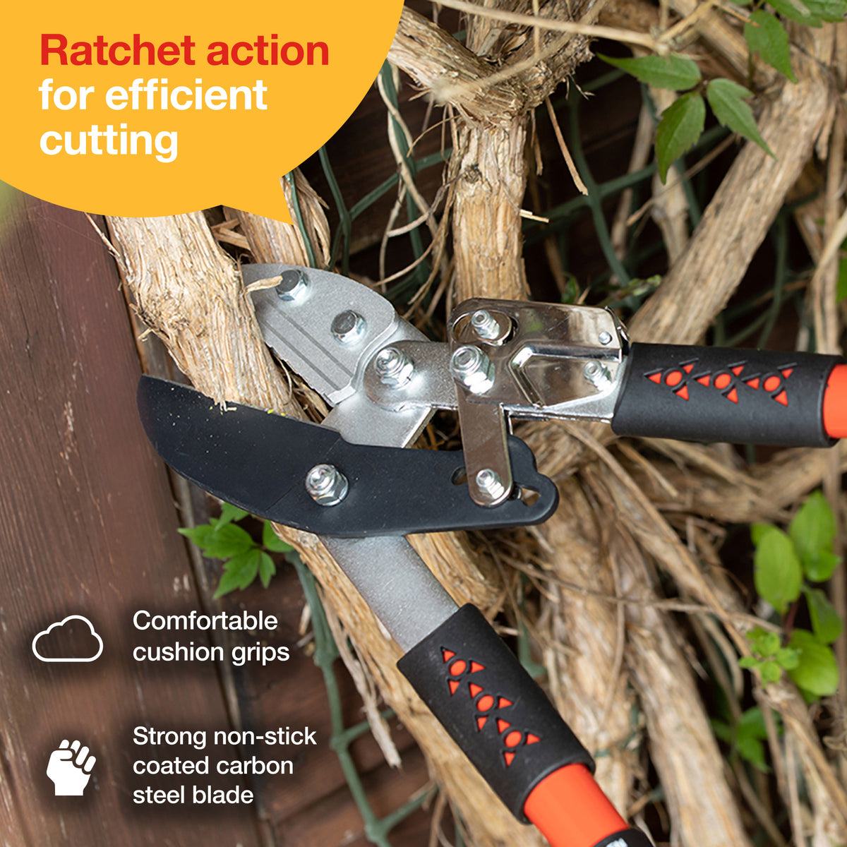 Tree Platform Small Rachet Amtech U2880 Telescopic Ratchet Anvil Heavy Duty Lopper, Tree and ...