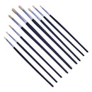9pc ROUND TIP ART BRUSH SET