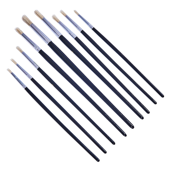 9pc ROUND TIP ART BRUSH SET