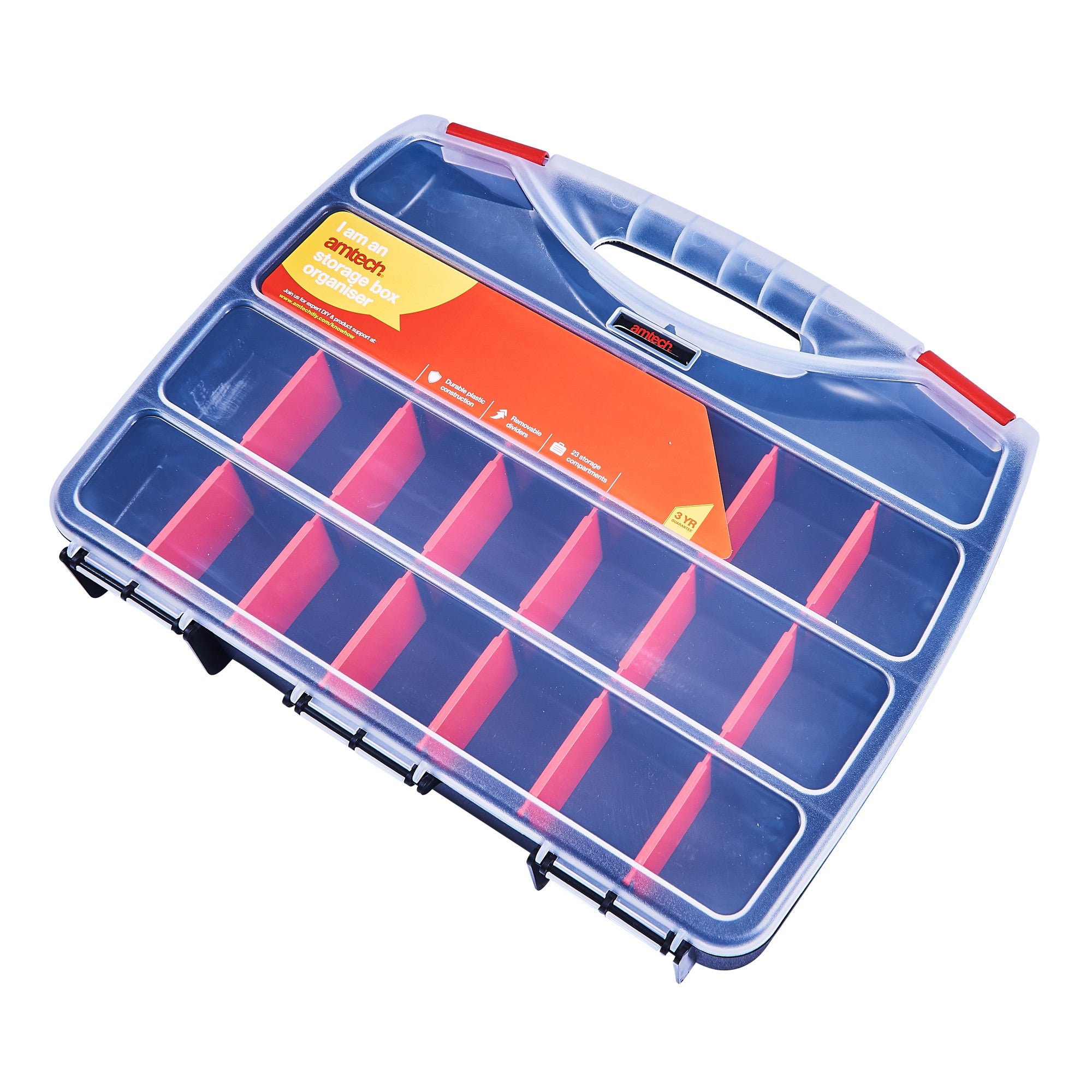 Amtech Box Pro Amtech S6460 Storage Box, Screw Box Organiser for Hardware Assortment ...