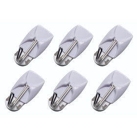 6pcs SMALL REMOVABLE SELF-ADHESIVE METAL HOOK SET (3 X 2.1 cm)