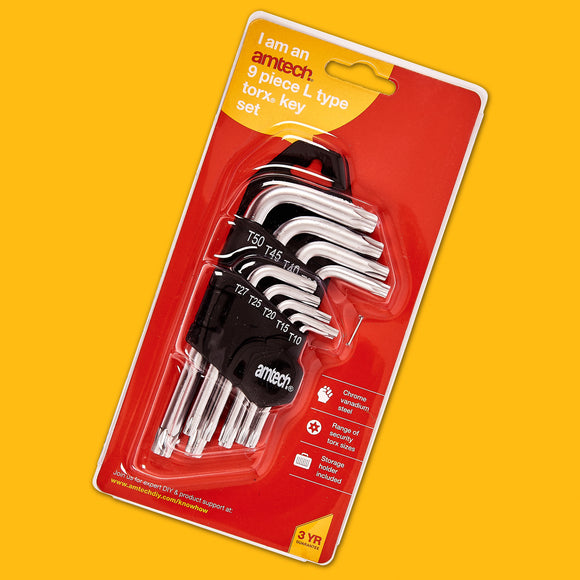 9pc L TYPE TORX KEY