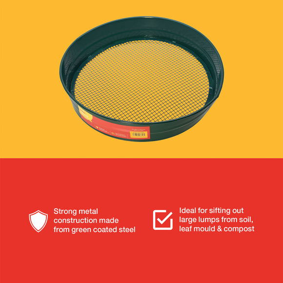 37cm (14 1/2") METAL GARDEN SIEVE (6MM MESH)