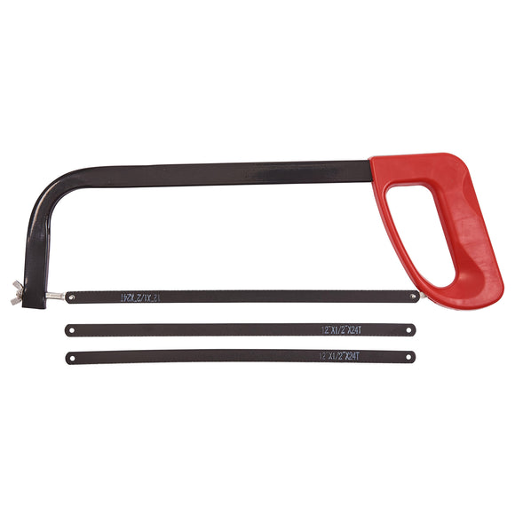300mm (12") HACKSAW & 3 BLADES (24 TPI)