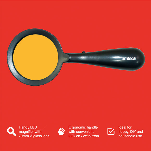 3X MAGNIFICATION LED HAND MAGNIFIER