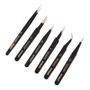 6pc COATED TWEEZER SET