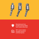 3pc SET OF1/4" HEX. UNIVERSAL JOINT ADAPTORS