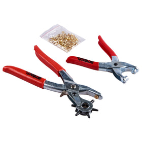 LEATHER PUNCH & EYELET PLIER SET - WITH 100pc EYELETS