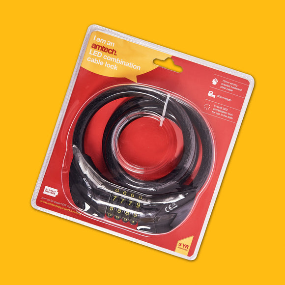 LED COMBINATION CABLE LOCK