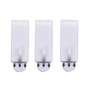 3pc RECTANGULAR REMOVABLE SELF-ADHESIVE HOOK SET (2 X 5 cm)