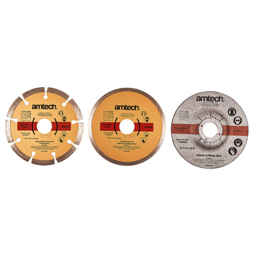 3pc 115mm TYPE 41 DIAMOND & STONE CUT OFF DISC SET