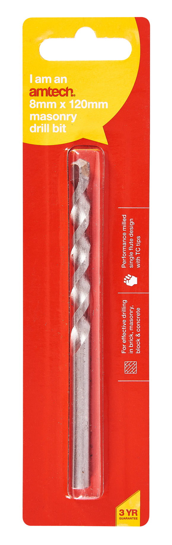 MASONRY DRILL BIT 8mm x 120mm