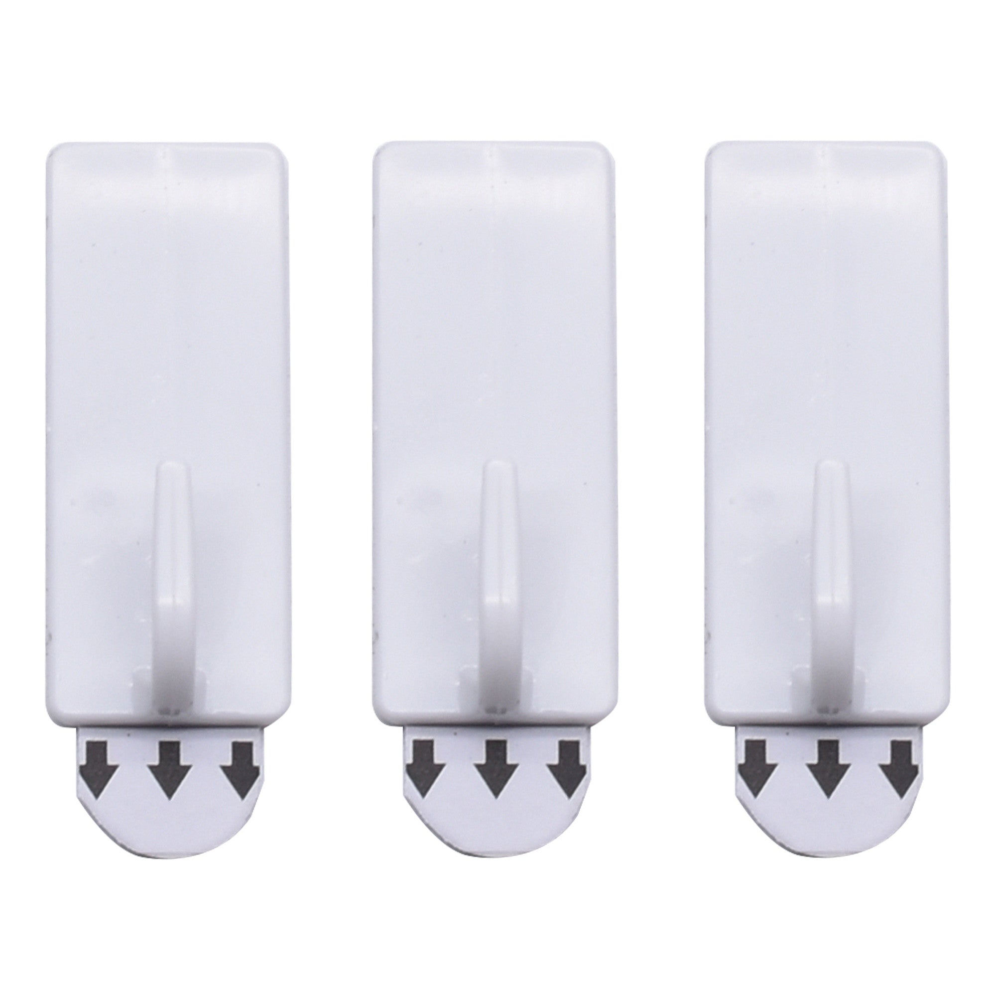 3pc RECTANGULAR REMOVABLE SELF-ADHESIVE HOOK SET (2 X 5 cm)
