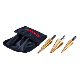 3pc HIGH SPEED STEEL STEP DRILL SET