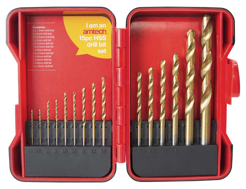 Pc Hss Drill Bit Set Titanium Nitride Coated Amtech