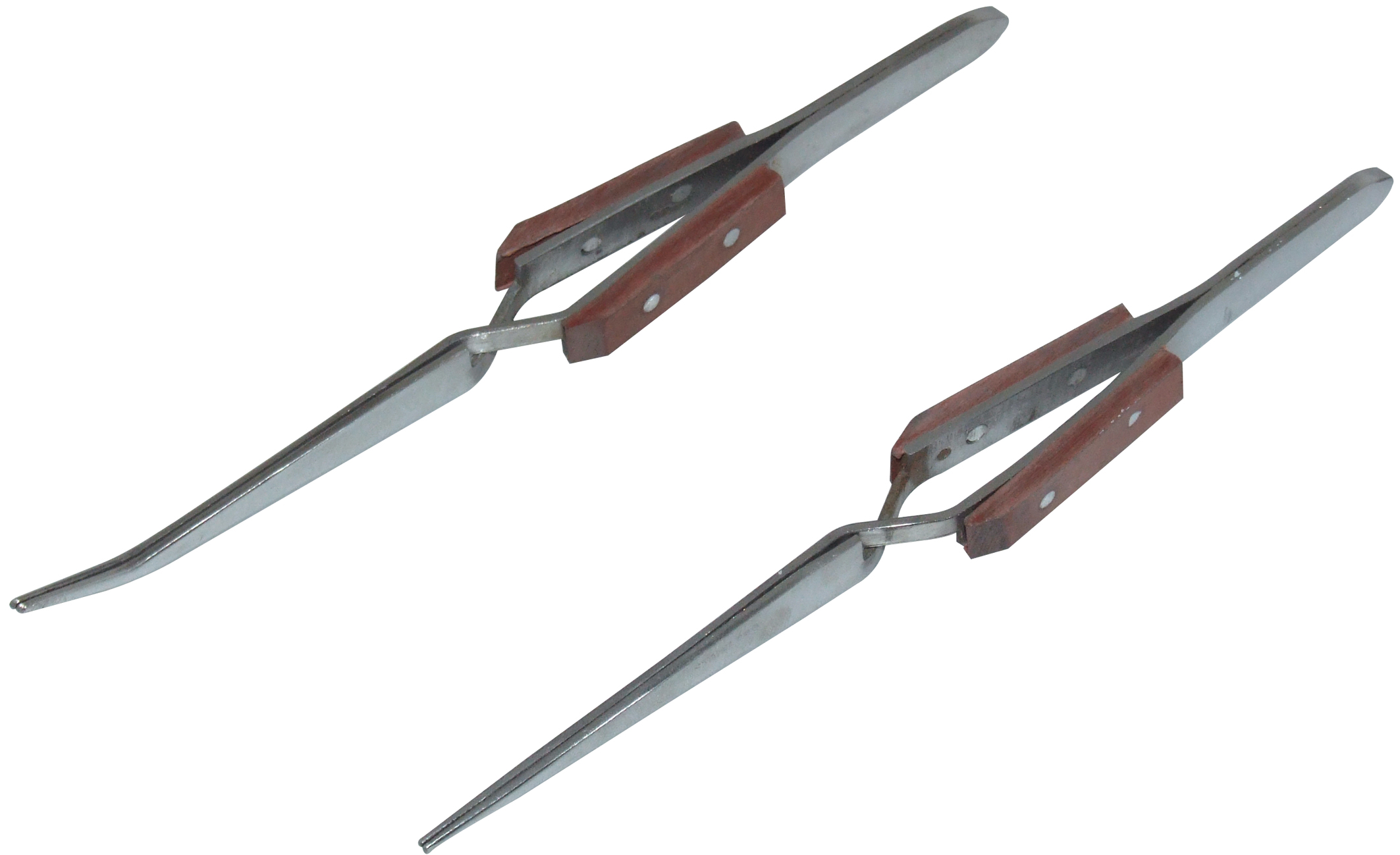 2pc Wooden Handle Tweezer Set Amtech