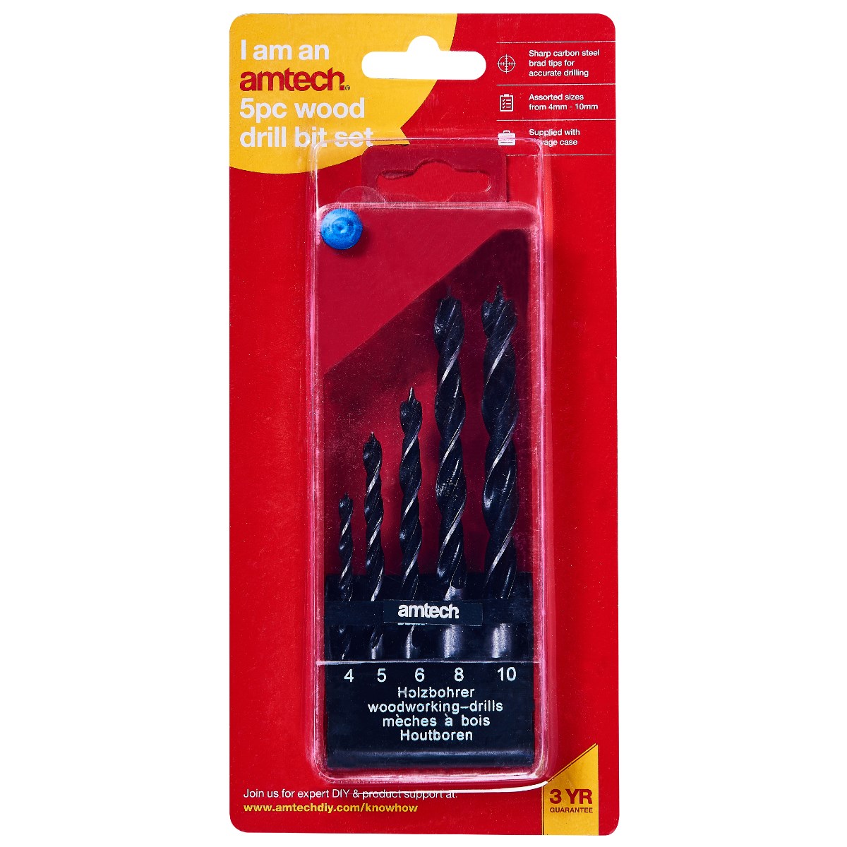 5pc wood drill bit set - Amtech