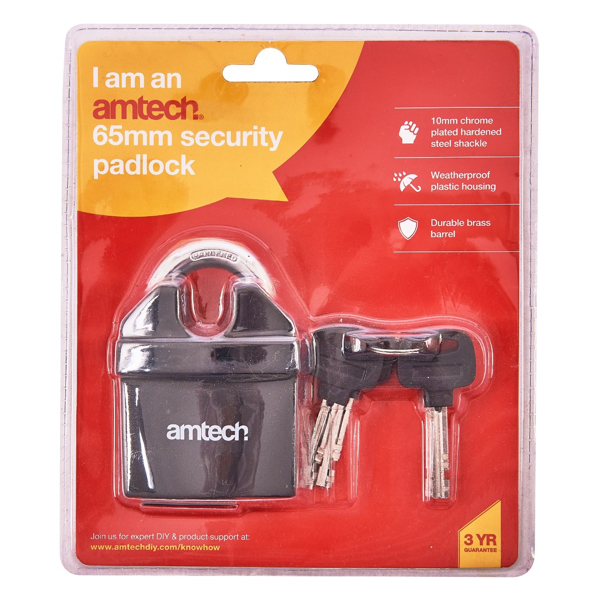 65mm Pvc Insulated Padlock - Amtech