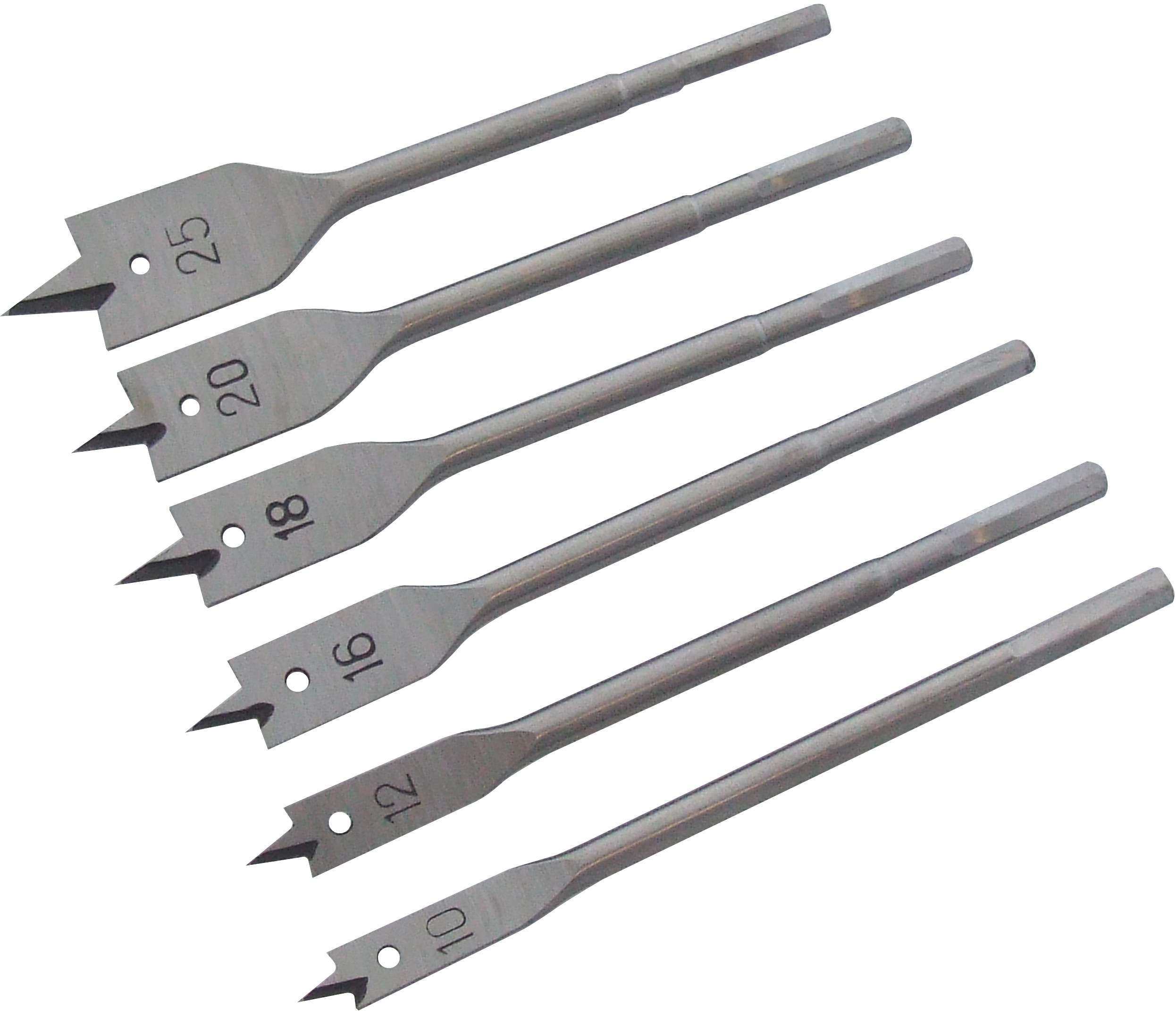 6pc metric flat wood bit set - Amtech