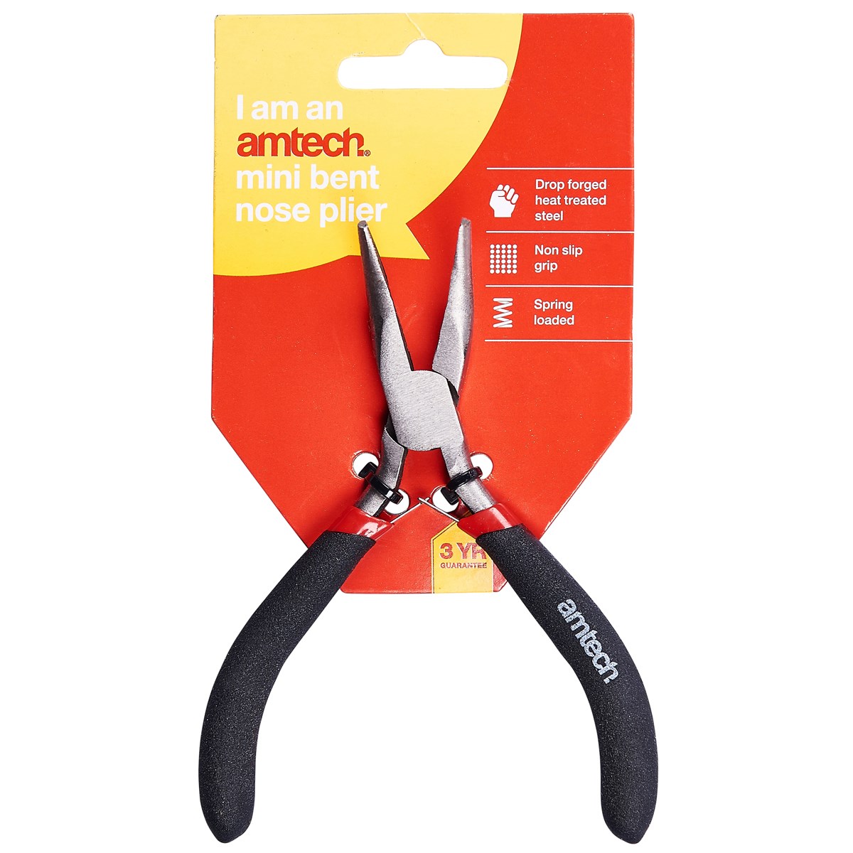 Mini Bent Nose Plier With Spring - Amtech