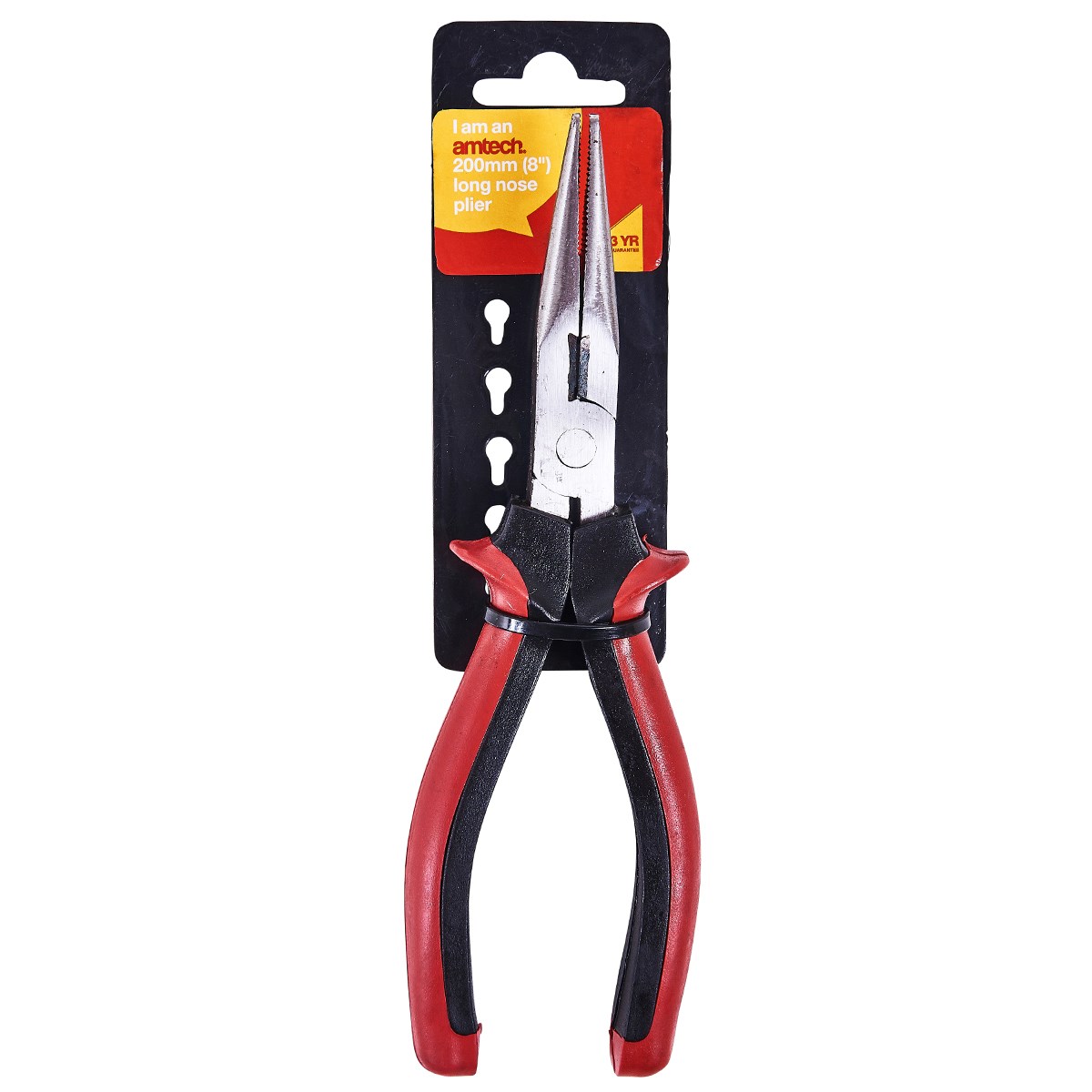 8" Combination Plier With Dual Colour Moulded Grips With Slip Guards 