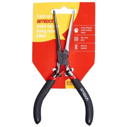 AM-TECH MINI EXTRA LONG NOSE PLIERS CRIMPING GRIP CRAFT WIRE GRIPPING TOOL B3187 