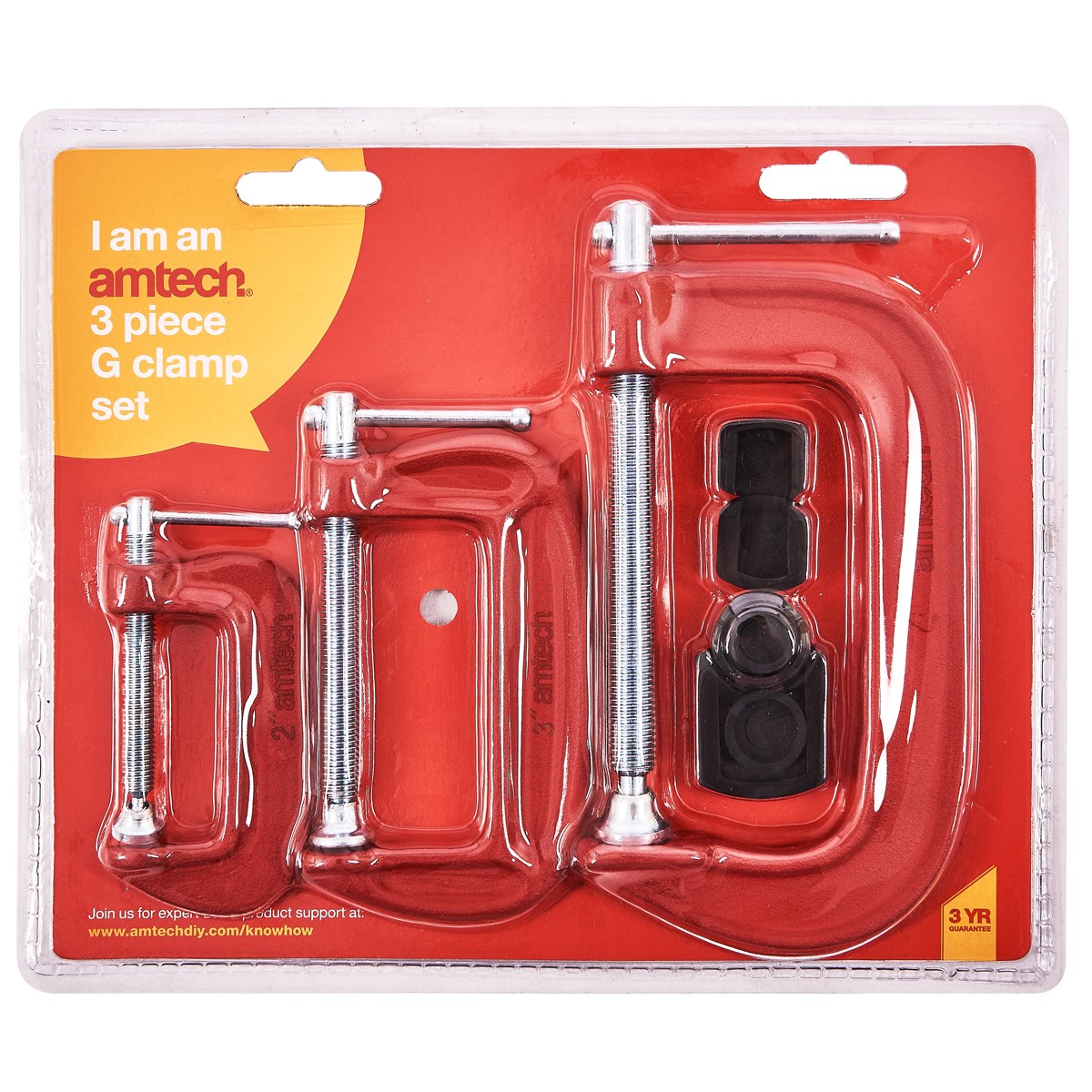 Details about   3PC HEAVY DUTY G-CLAMP SET 2" 3" & 4" c/w SOFT JAW PADS 50mm 75mm 100mm G CLAMPS 