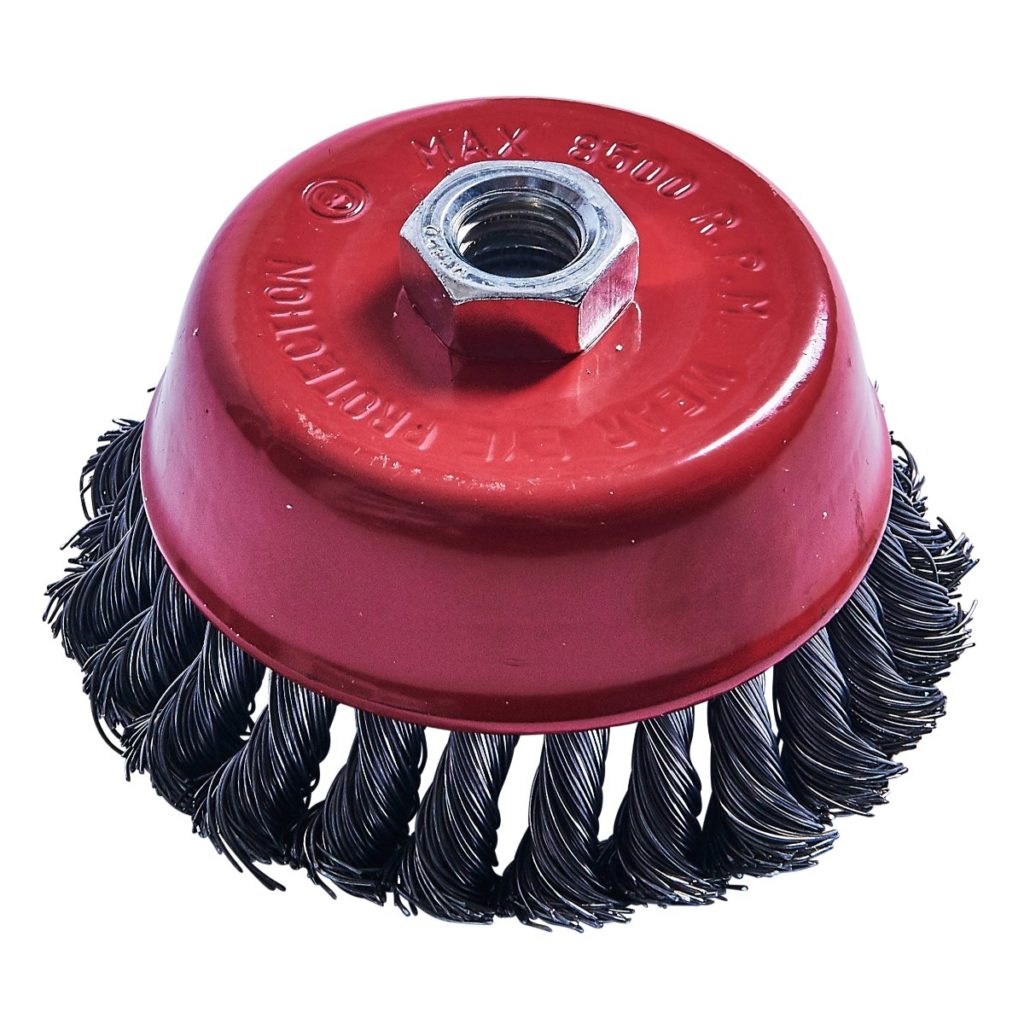 4 100mm Twist Knot Wire Cup Brush Amtech 9850