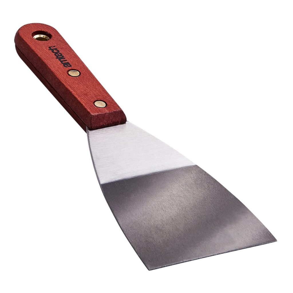 75mm/3" stainless steel scraper wooden handle Amtech