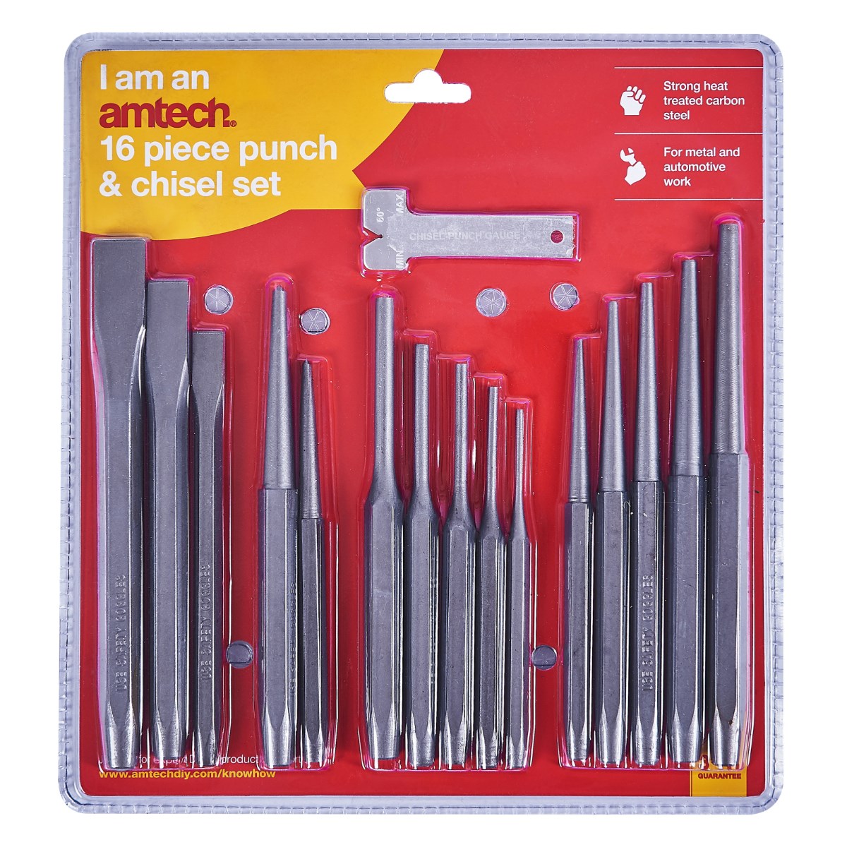 US PRO by Bergen Tools 16pc Punch and Chisel set 2071 Metal Punch 