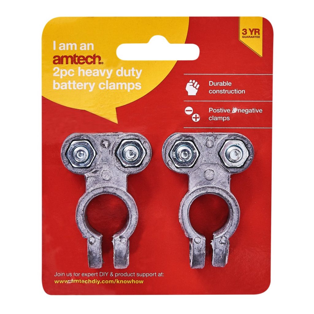 2pc heavy duty battery clamps Amtech