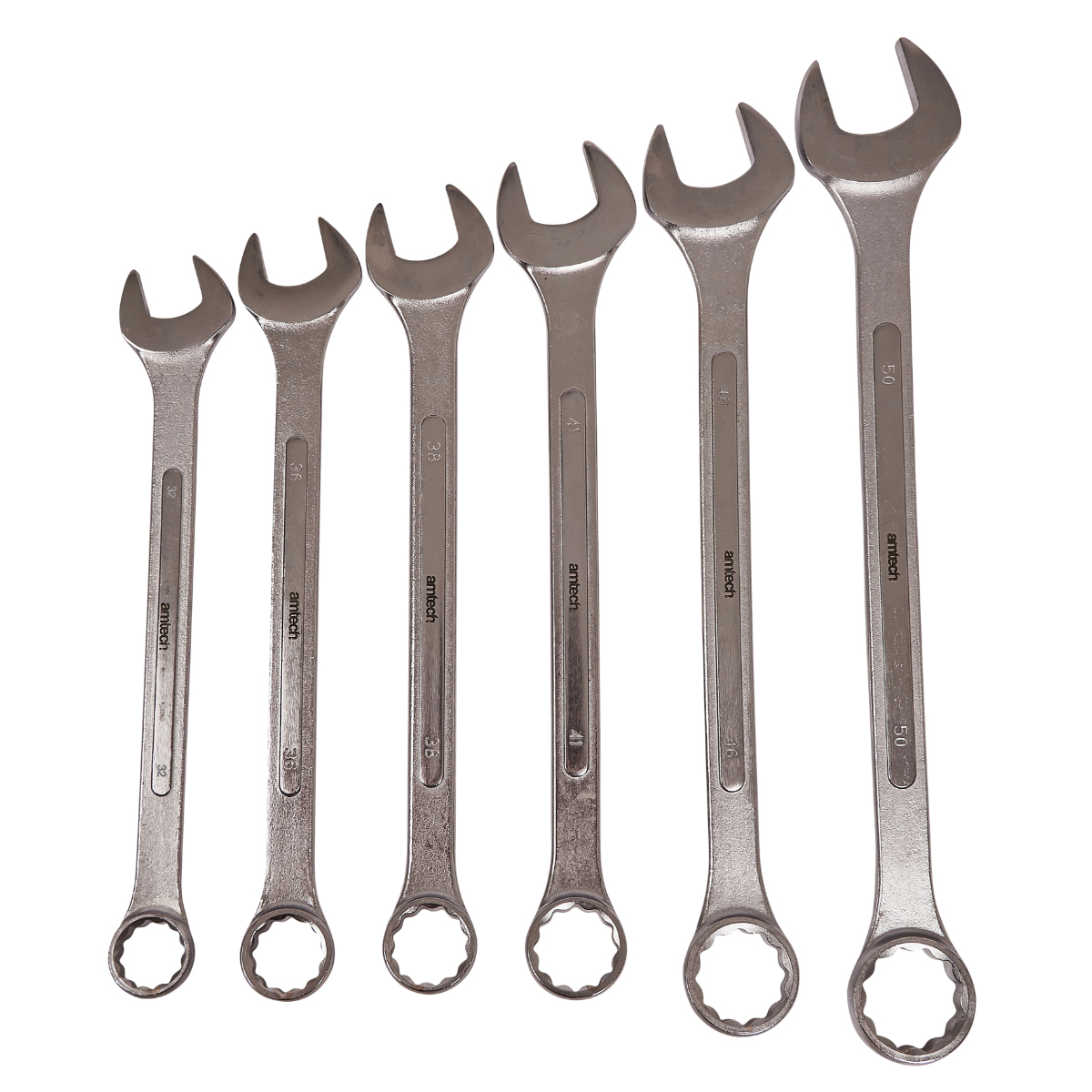 Large ring shop spanner set