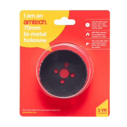 Amtech 70mm Bi-metal holesaw