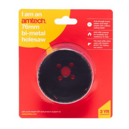 Amtech 76mm Bi-metal holesaw