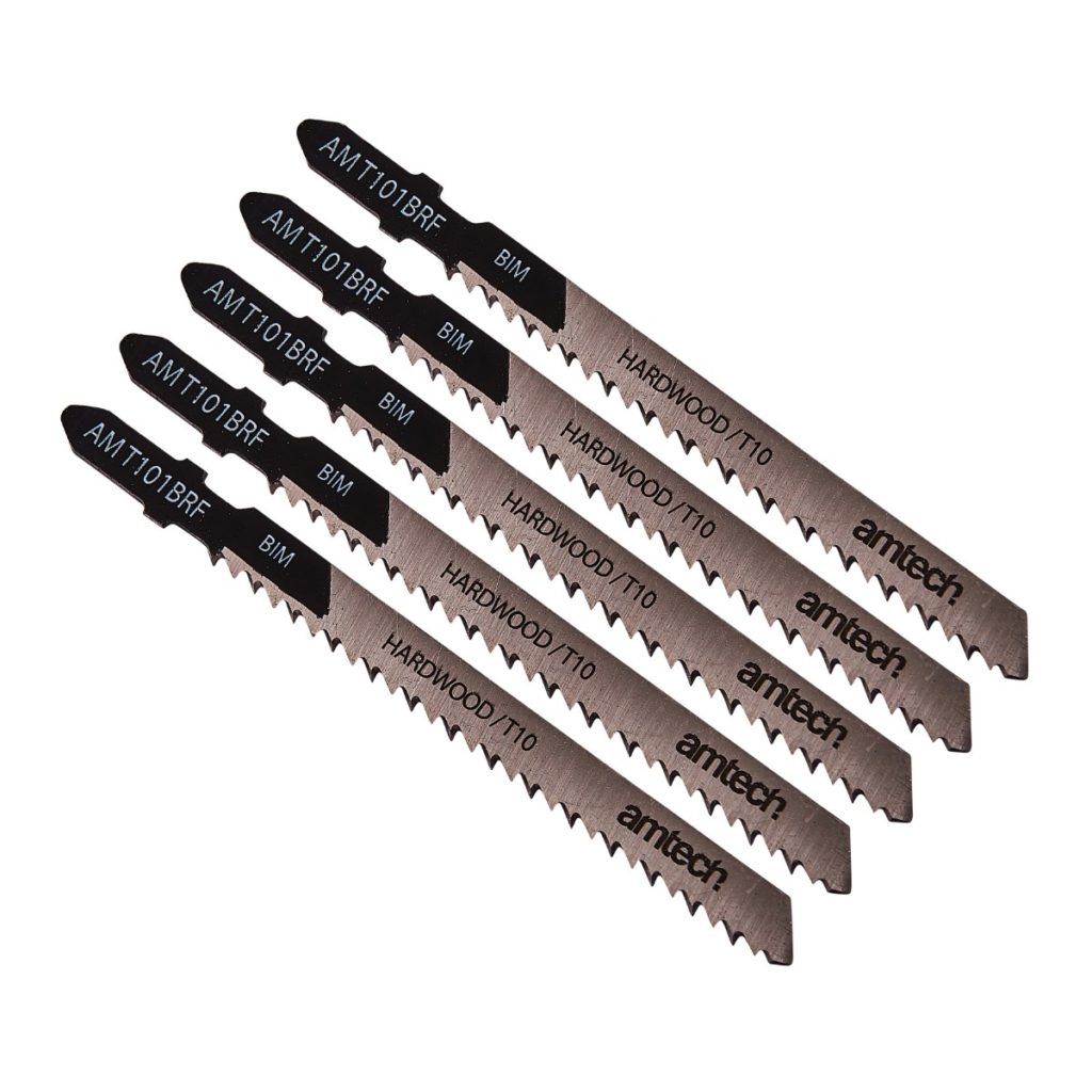 5pc reverse cut wood jigsaw blade set - Amtech