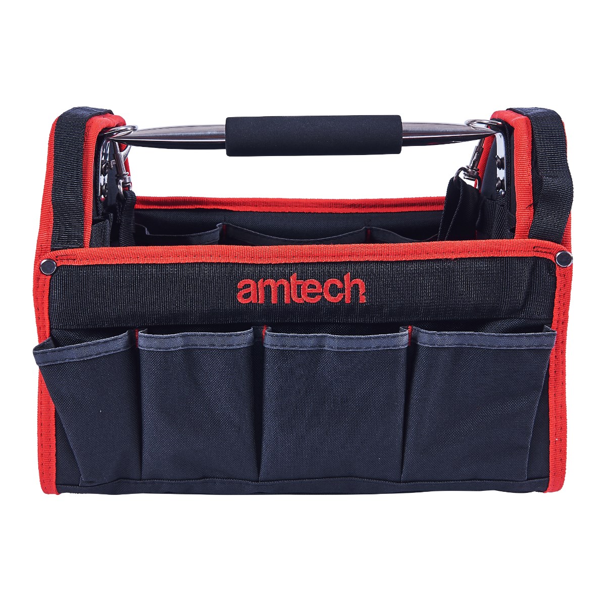 Tool Caddy Tote Bag Heavy Duty Base Carry Case Holdall 18'' Amtech Electricians 