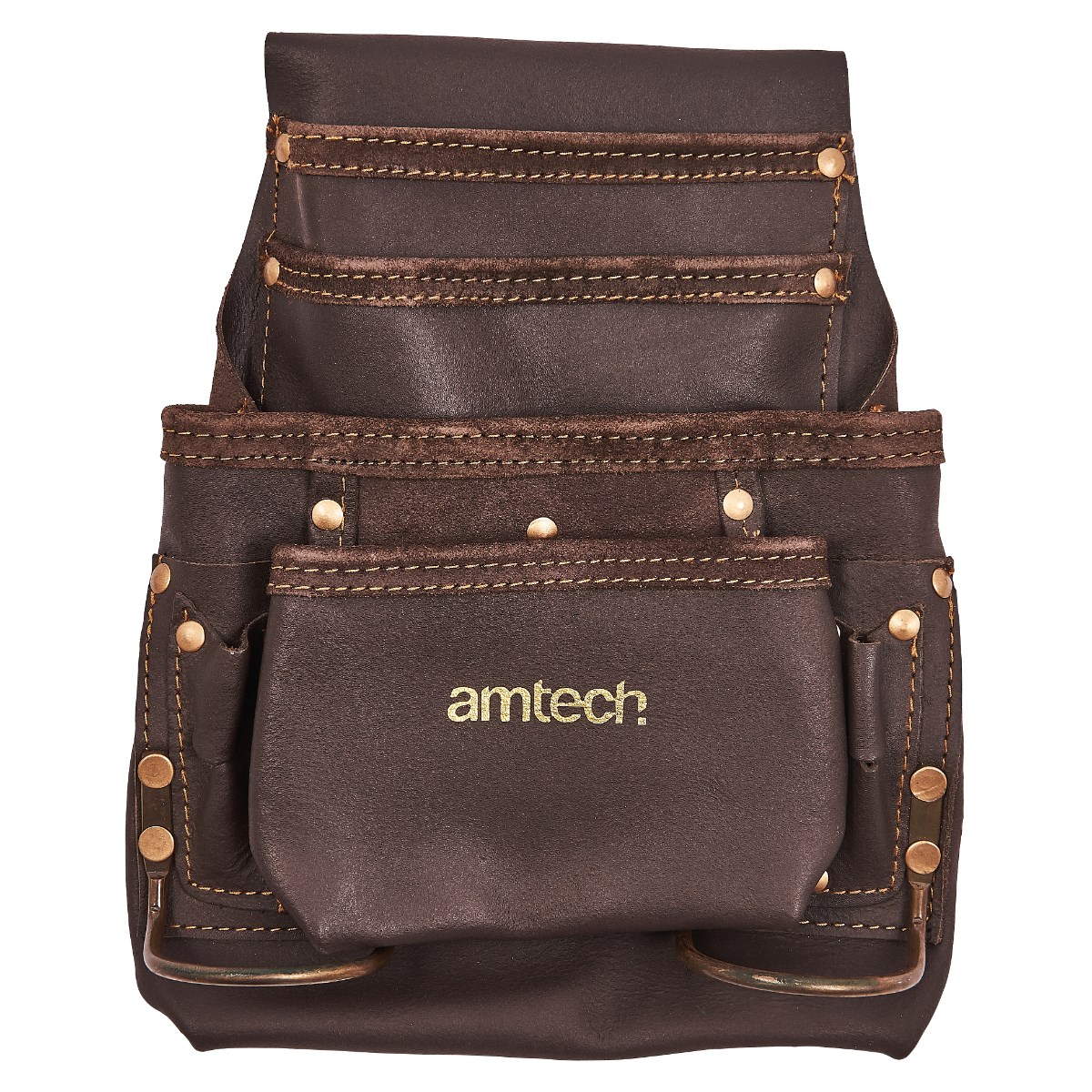 AMTECH 4 Pocket Heavy Duty Cintura Di Cuoio Tool 
