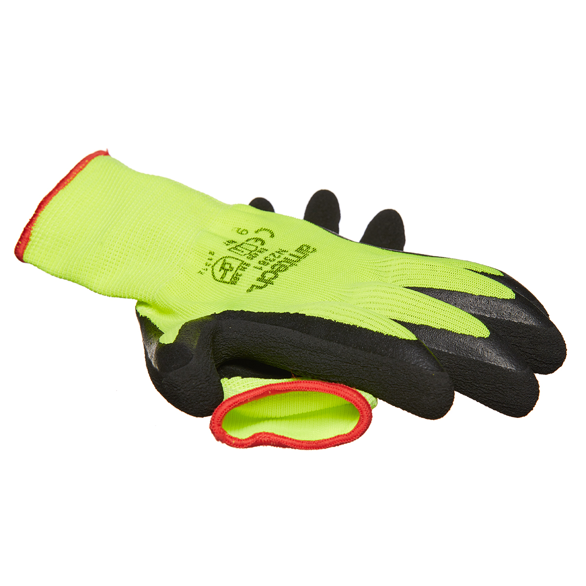 Amtech Hi-Vis Latex Coated Gloves Large Size:9 Durable High Quality 