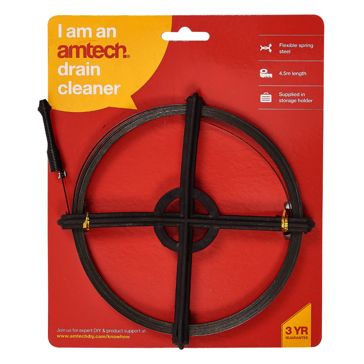 Amtech New Drain and Pipe Cleaner For Small or Medium Household Drains 
