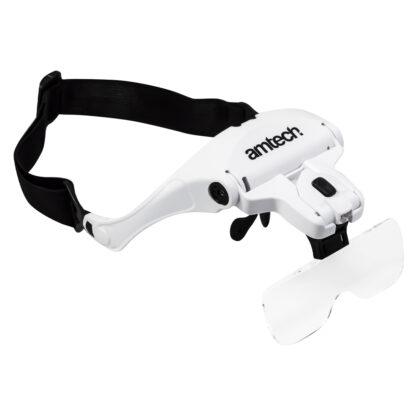 Hands-free multi-lens head magnifier with LED