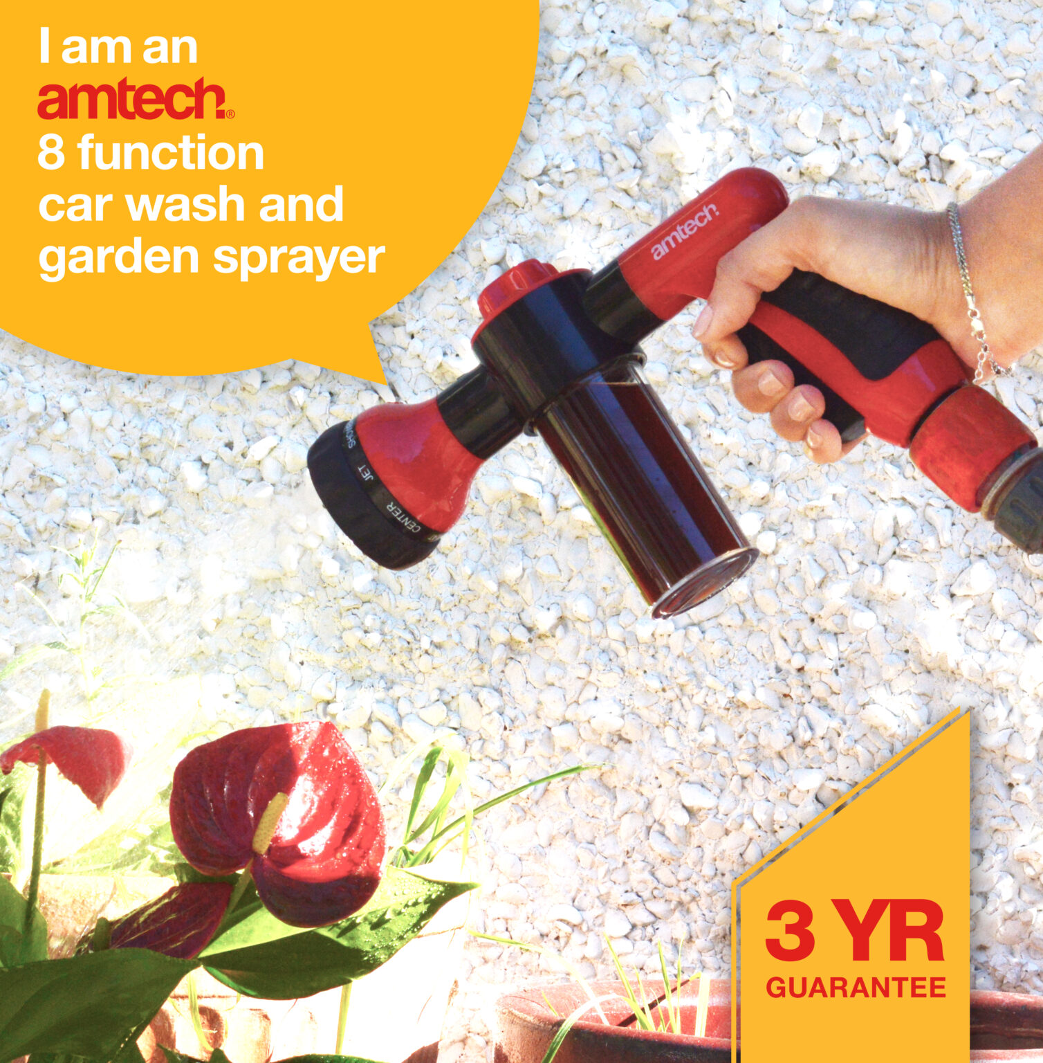 8 Function car wash and garden sprayer Amtech