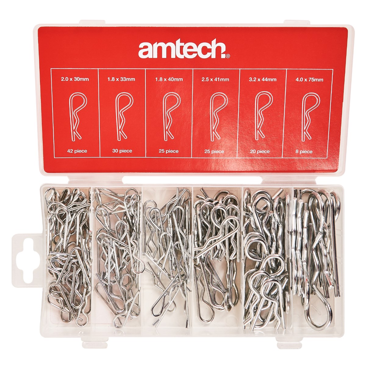 Bergen/Resolut 150PC Assorted Retaining Pins Spring Clips R Type 9060 NEW 