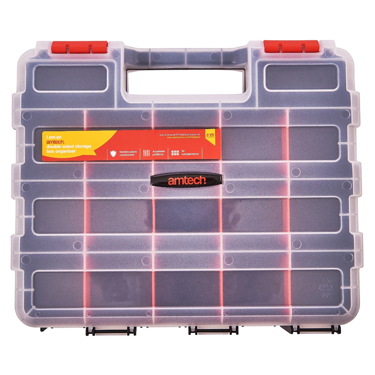 Double-Sided Adjustable Compartments Storage Container