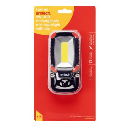 Amtech 5W COB USB rechargeable mini worklight