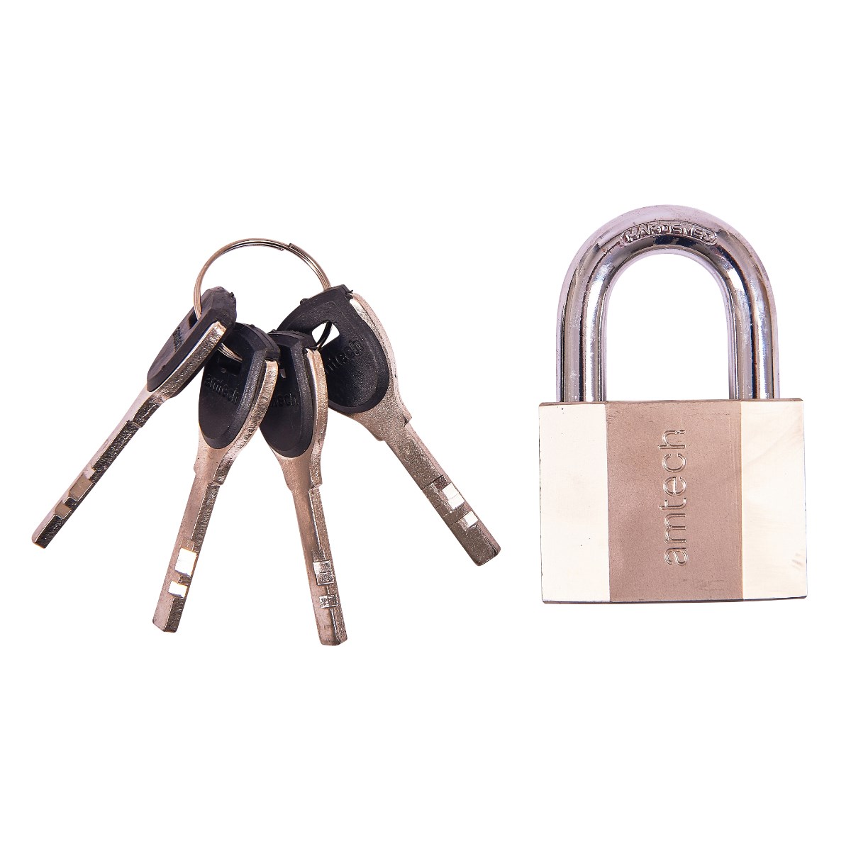 Am-tech T0725 50 mm Security Padlock Stainless Steel Shackle 