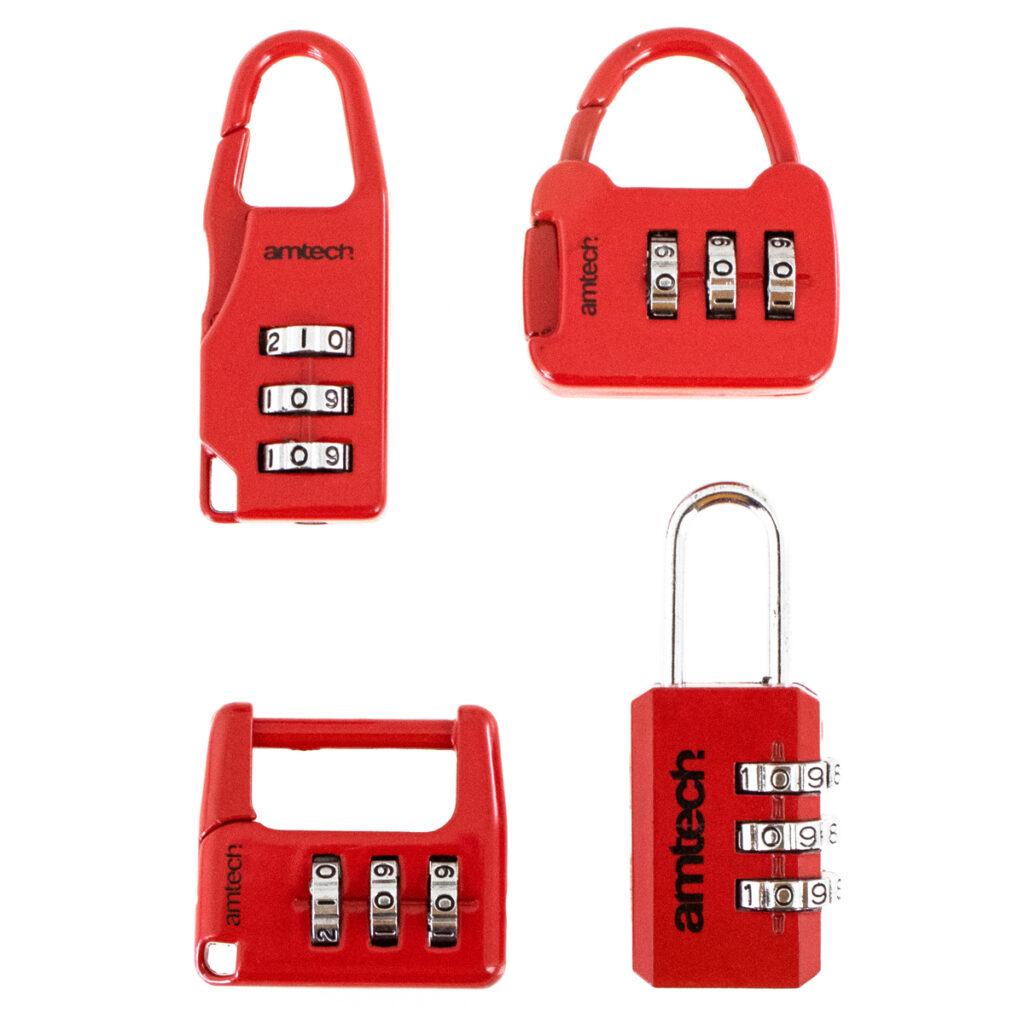 4pc Combination Padlock Set Amtech